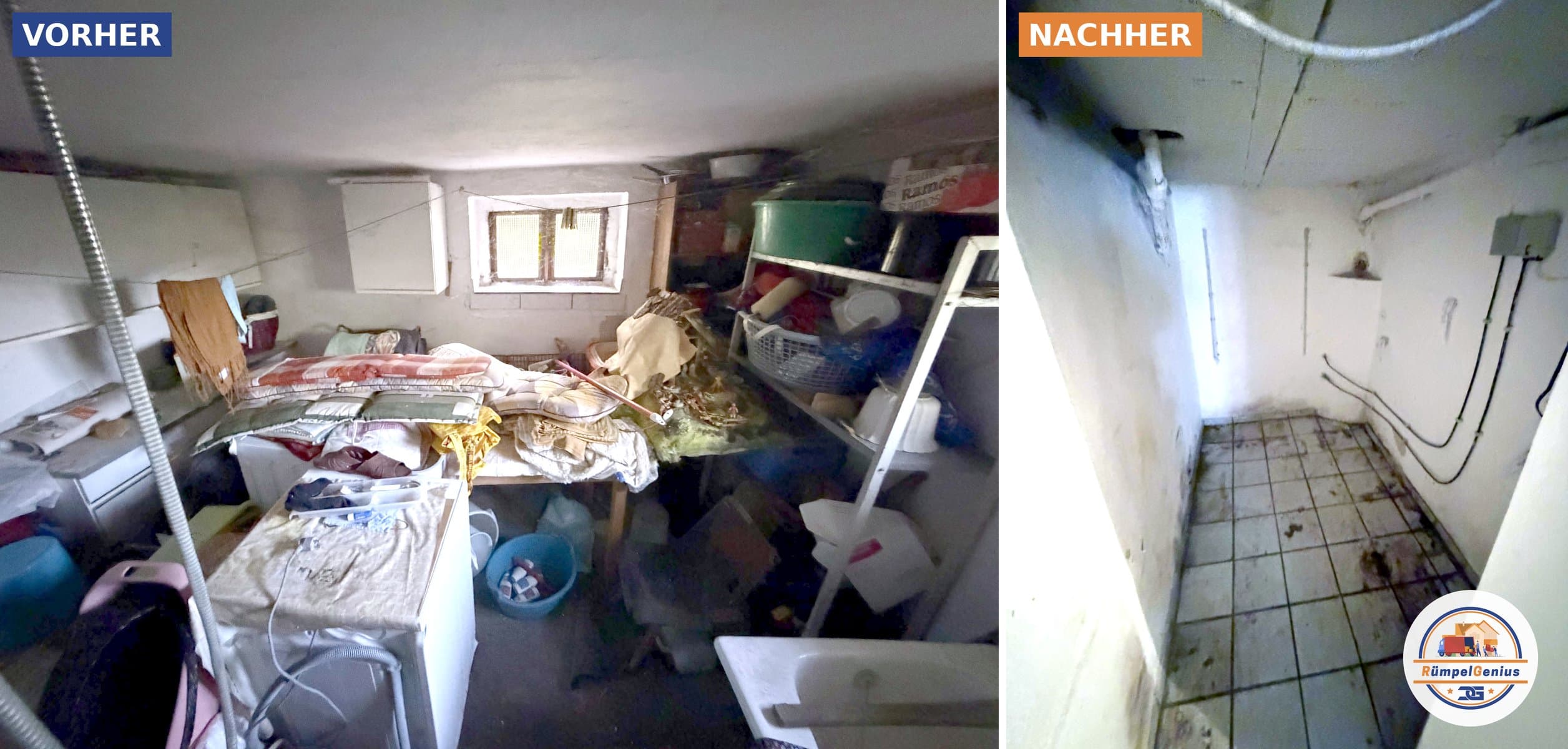 Haus Amberg – vorher nachher kellerraum